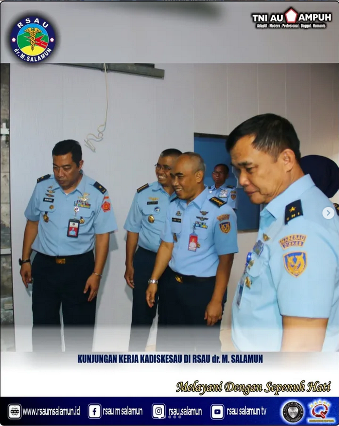 KUNJUNGAN KADISKESAU DAN DIRKES KUATHAN KE RSAU DR. M. SALAMUN