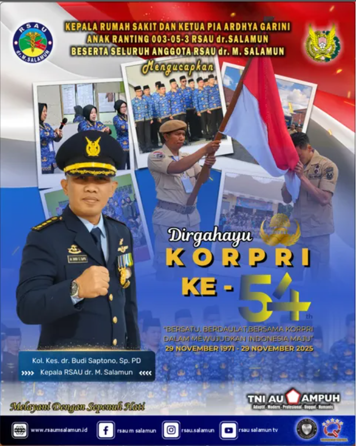  RSAU dr. M. Salamun Mengucapkan Selamat Hari Ulang Tahun KORPRI ke-54 