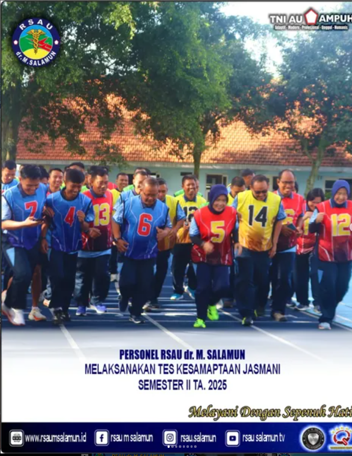 PERSONEL RSAU dr. M. SALAMUN MELAKSANAKAN TES KESAMAPTAAN JASMANI SEMESTER II TA. 2025