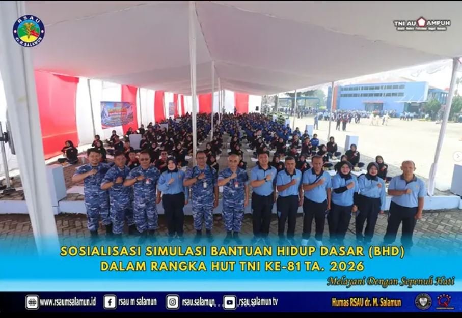  RSAU dr. M. Salamun Gelar Sosialisasi dan Simulasi Bantuan Hidup Dasar dalam Rangka HUT TNI ke-81  